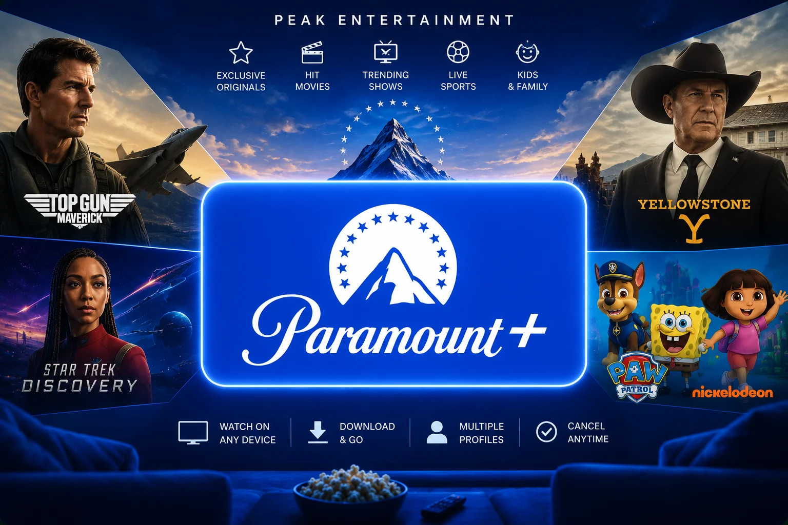 Paramount+ subscription editorial photography